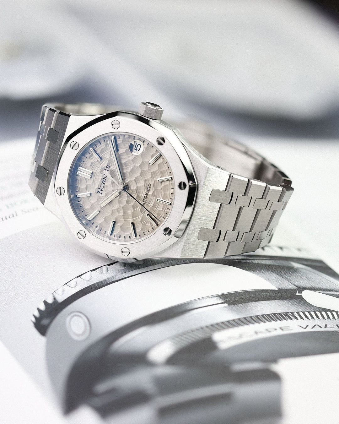 Nomods Royal Oak Seiko Mod 37mm Silver / Gray