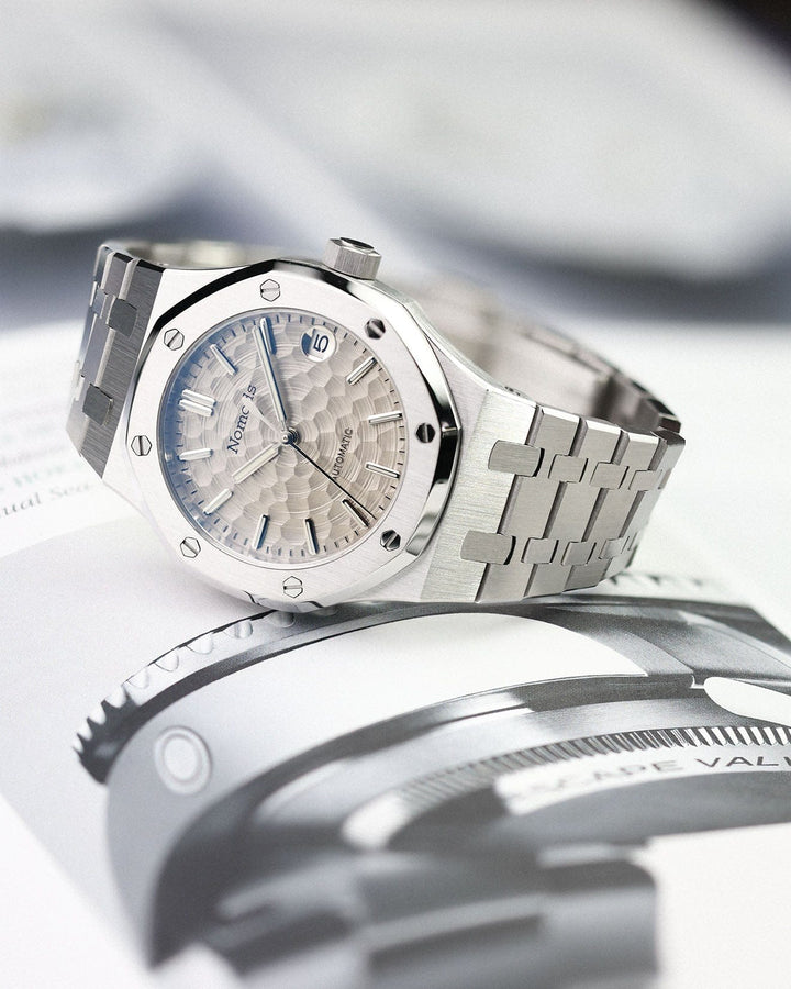 Nomods Royal Oak Seiko Mod 37mm Silver / Gray