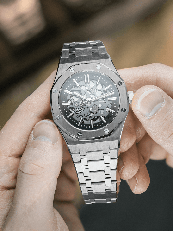 Nomods Seiko Mod -  Royal Oak Skeleton 41mm Silver