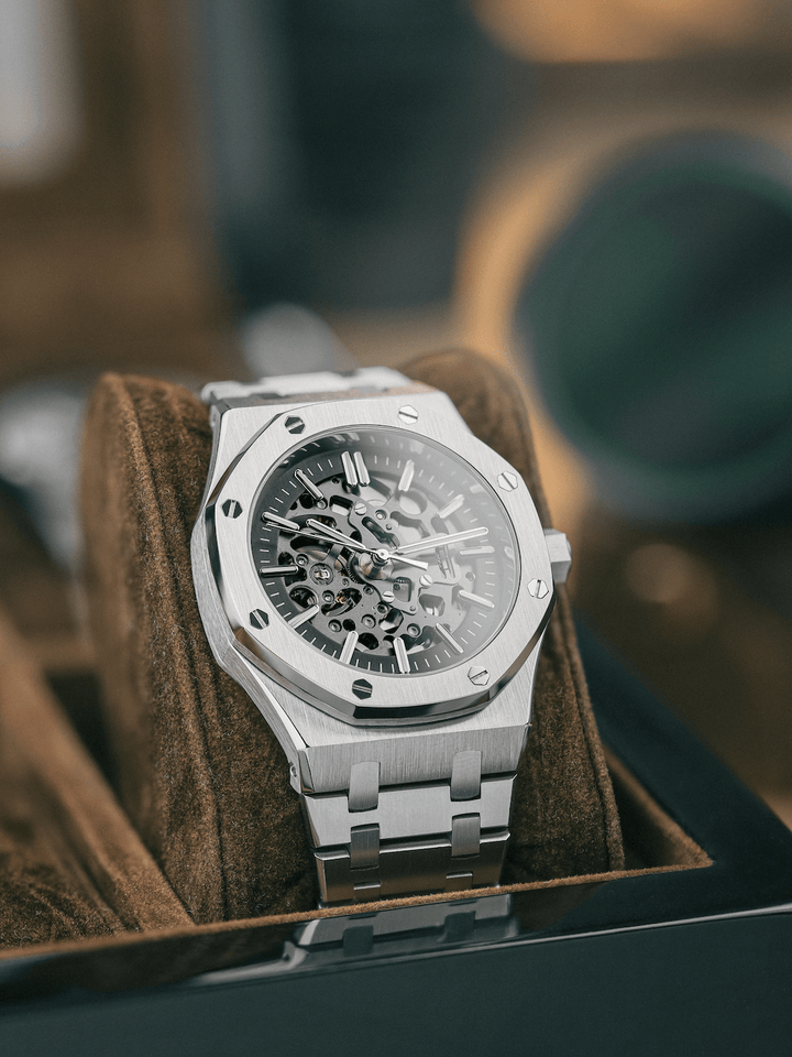Nomods Seiko Mod -  Royal Oak Skeleton 41mm Silver