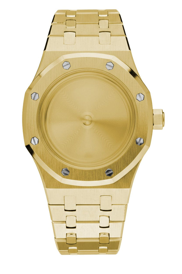 Nomods Blue AR / Solid V2 Ultrathin Gold Royal Oak Seiko Mod Case – 37mm NH35/NH36