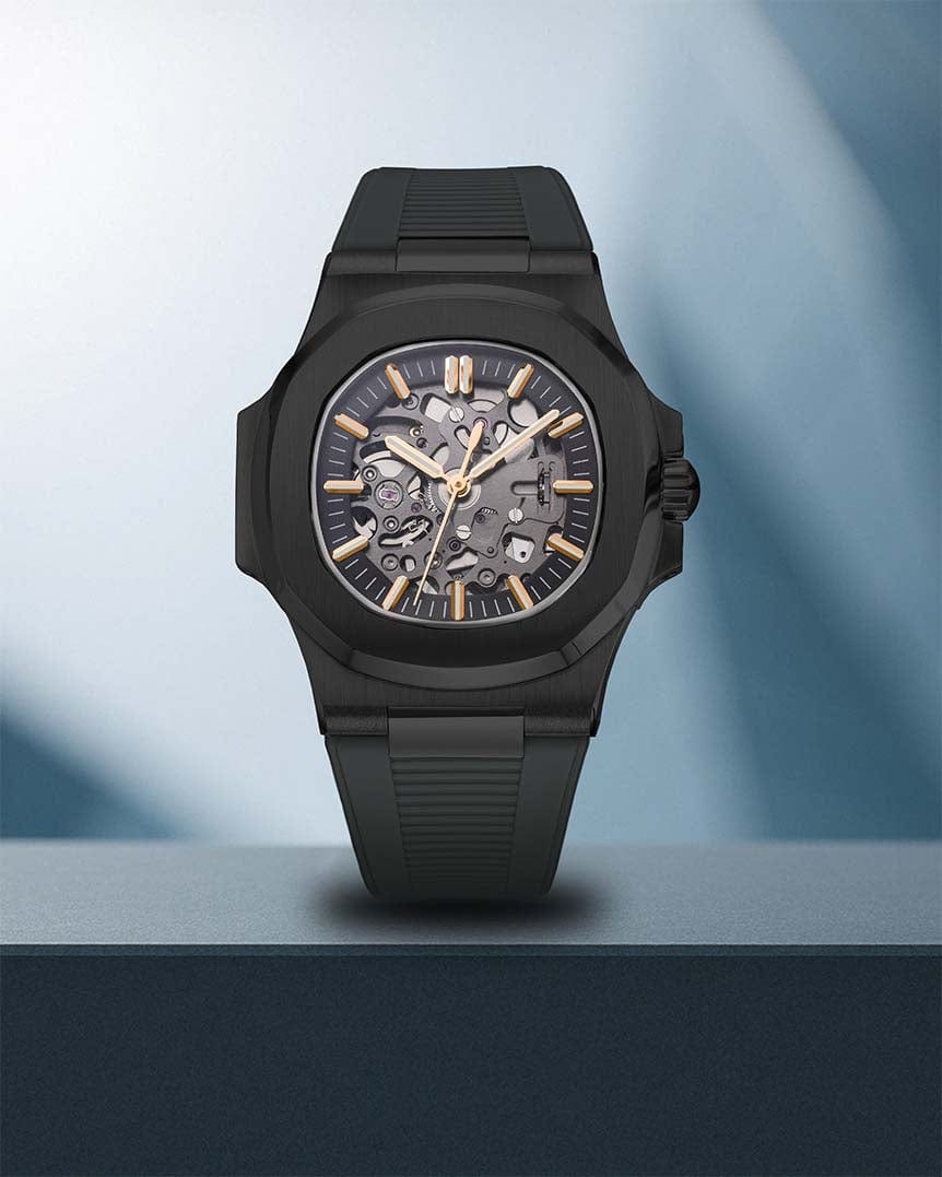 Nomods Custom Seiko Nautilus Build – Black PVD Case, Rosegold Dial, Black Strap