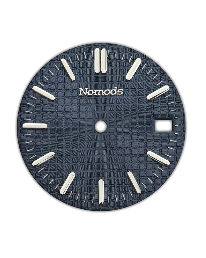 Nomods Dials Blue Metallic Waffle Seiko Mod Dial – 28.5mm NH37