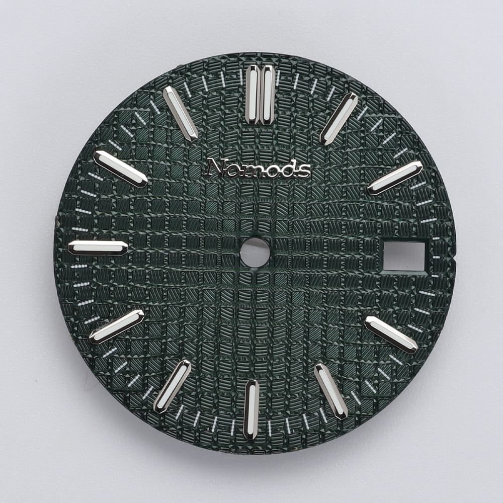 Nomods Dials Dark Green Metallic / Silver / Nomods Waffle Dial 28.5mm