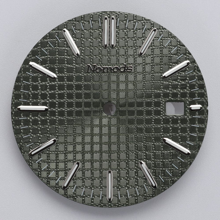 Nomods Dials Sage Green Metallic / Silver / Nomods Waffle Dial – Royal Oak 41mm
