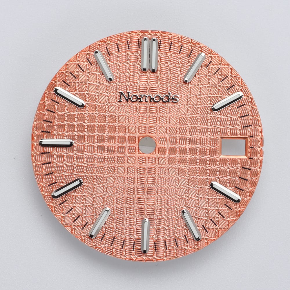 Nomods Dials Salmon Metallic / Silver / Nomods Waffle Dial 28.5mm