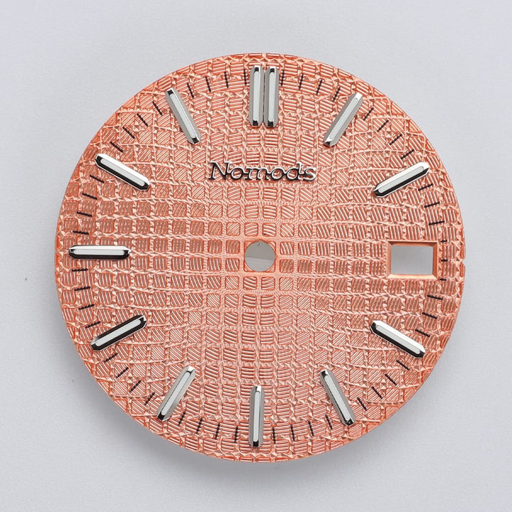 Nomods Dials Salmon Metallic / Silver / Nomods Waffle Dial 28.5mm