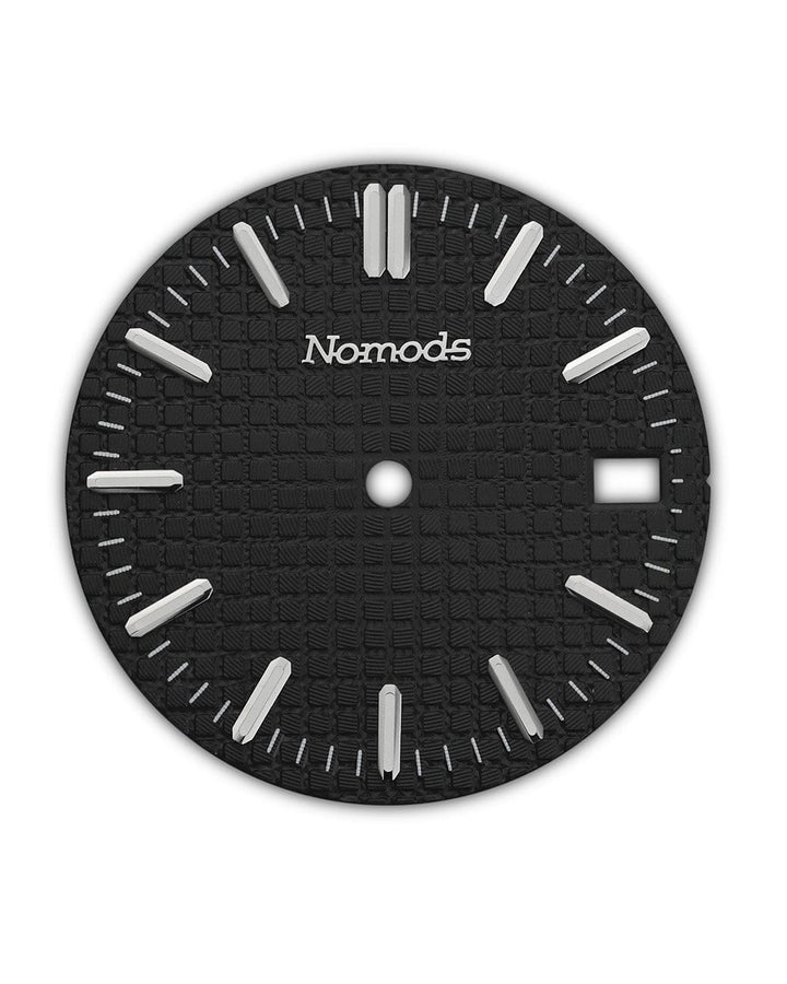Nomods Dials Silver Green Metallic Waffle Seiko Mod Dial – 28.5mm NH35