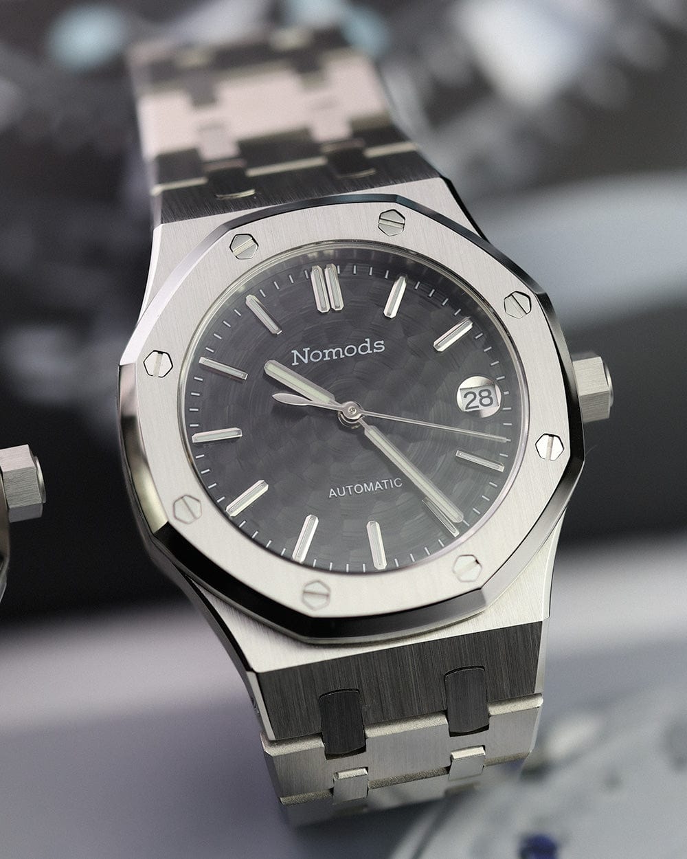Nomods Royal Oak Seiko Mod 37mm Silver / Black
