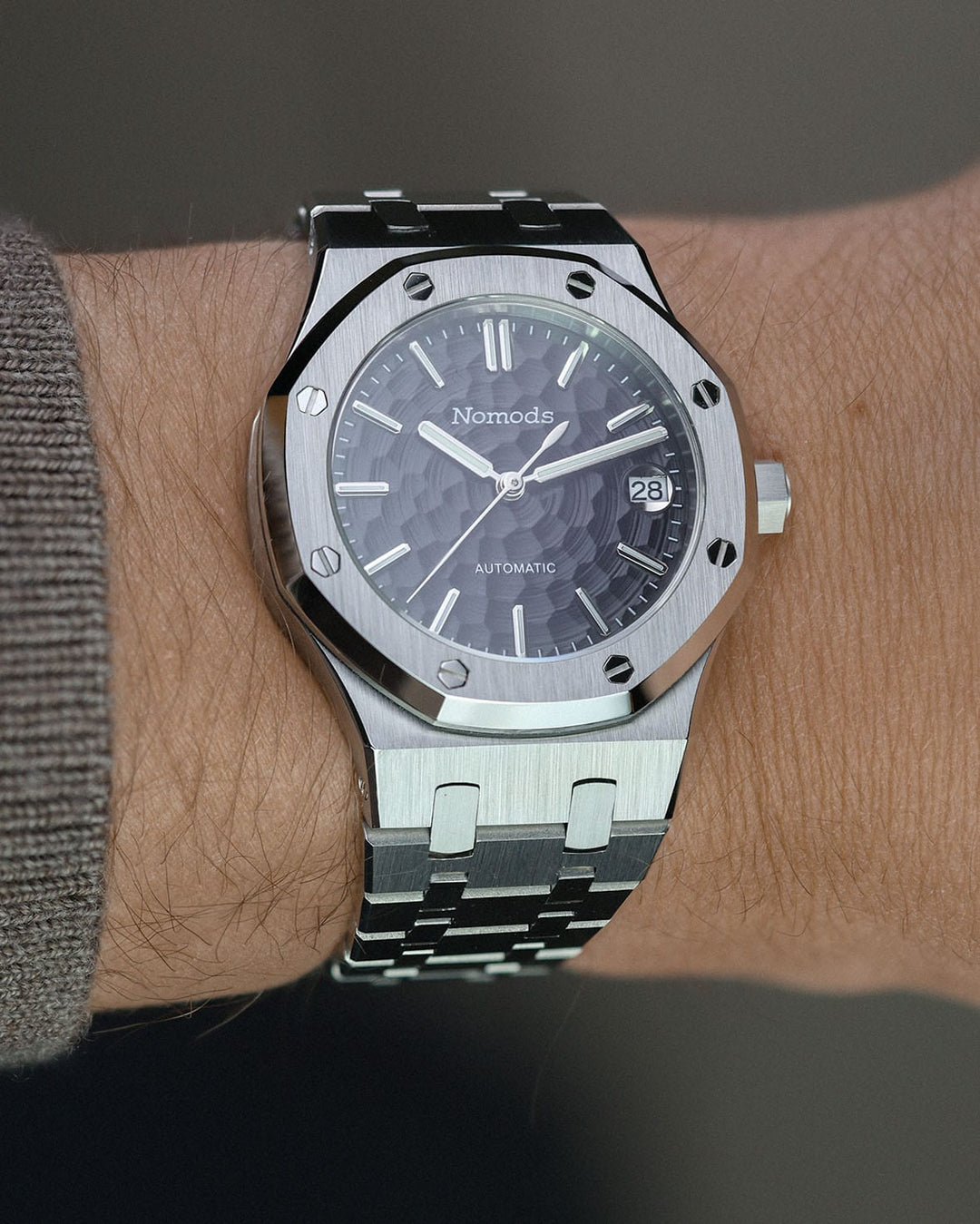 Nomods Royal Oak Seiko Mod 37mm Silver / Black