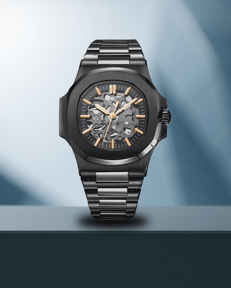 Nomods Seiko Mod - Nautilus Black PVD Rose Gold
