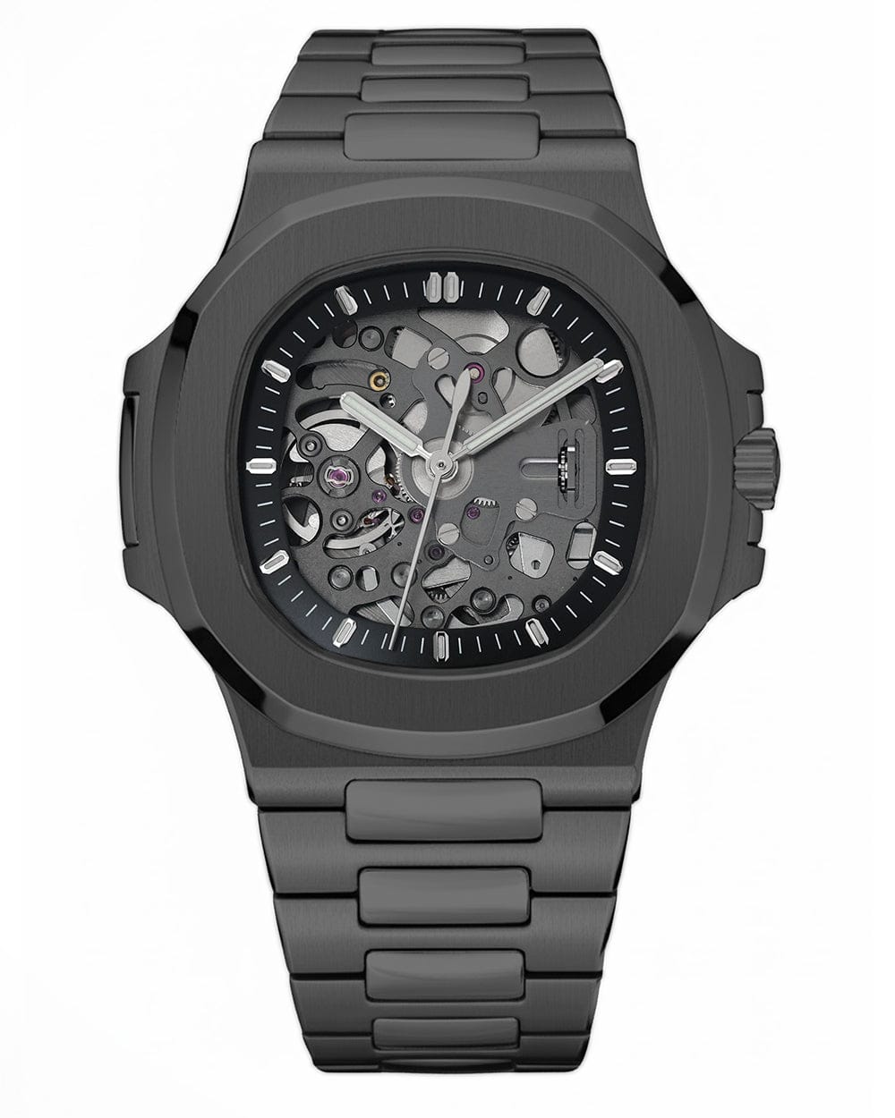 Nomods Seiko mod - Nautilus Skeleton Black