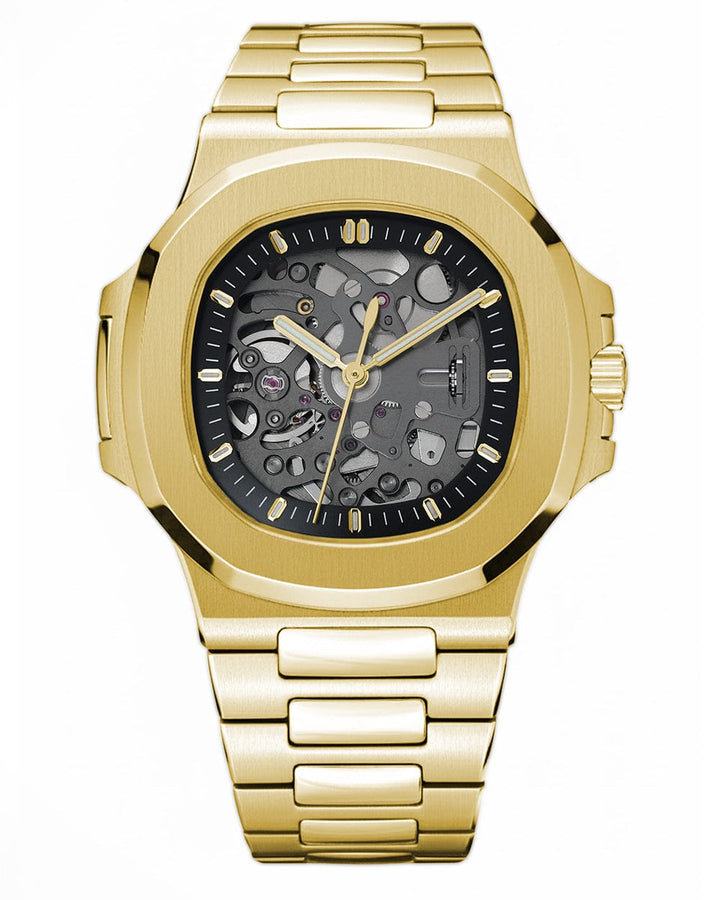 Nomods Seiko mod - Nautilus Skeleton Gold