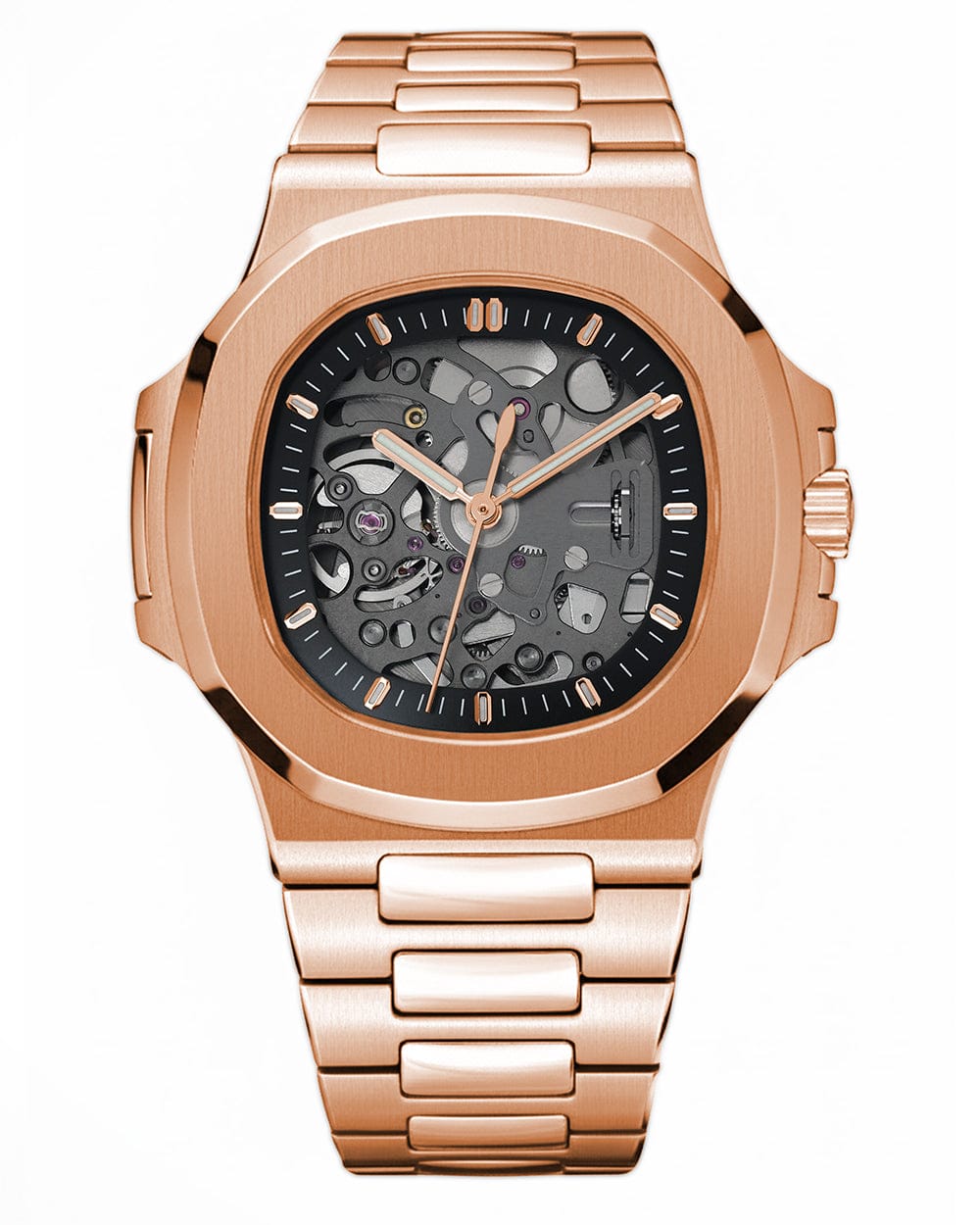 Nomods Seiko mod - Nautilus Skeleton Rose Gold