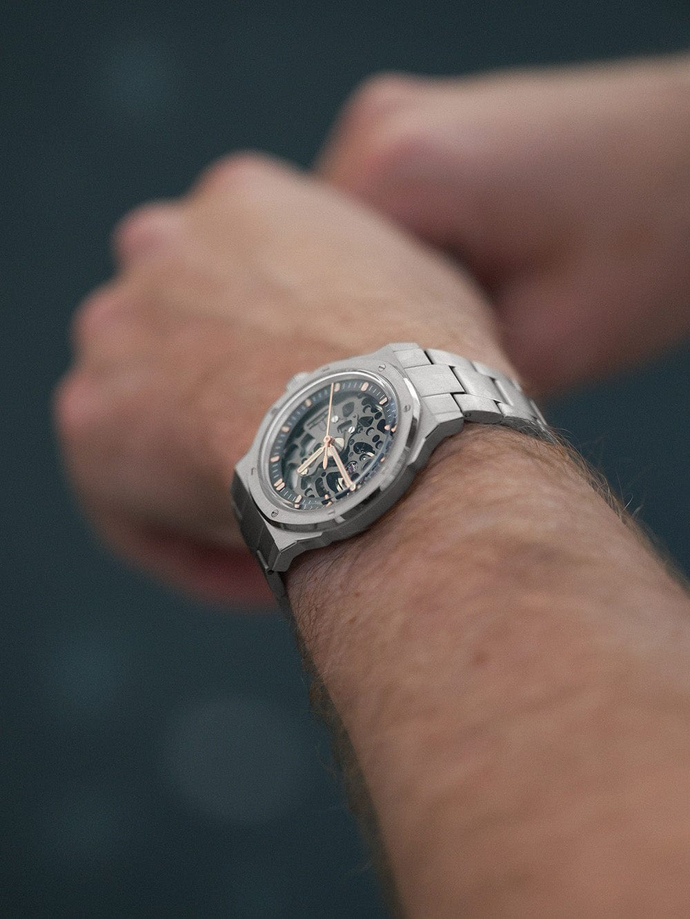 Nomods Seiko Mod - Petrichor 37mm Silver Two-Tone Rosegold