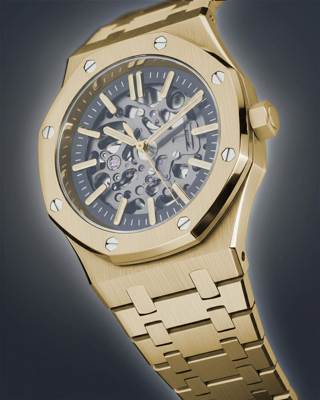 Nomods Seiko Mod -  Royal Oak Skeleton 41mm Gold