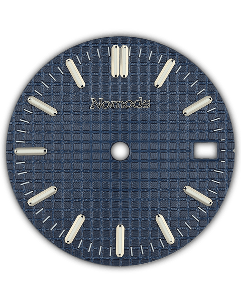 Blue Metallic Waffle Seiko Mod Dial – NH35 – Nomods