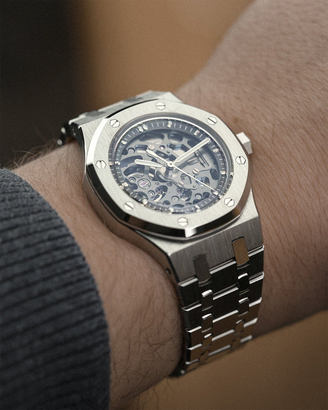 Nomods Watches Royal Oak 37mm Skeleton – Silver
