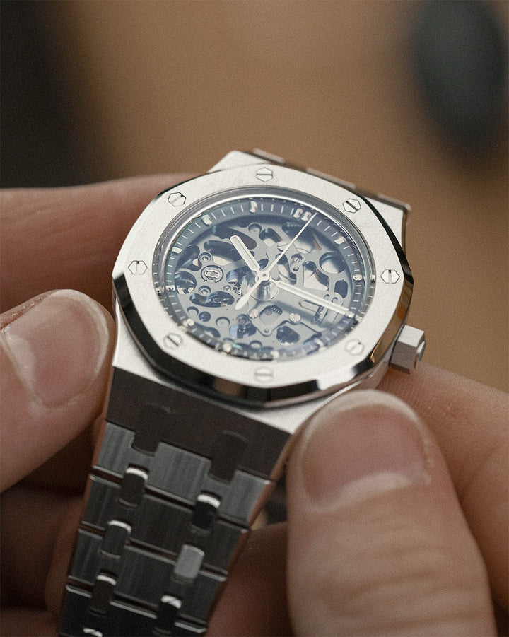 Nomods Watches Royal Oak 37mm Skeleton – Silver